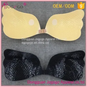 Hotsale Wing Shape Backless Invisible Strapless Front Closure Self-adhesive Push up Silicone Bra thumbnail-3