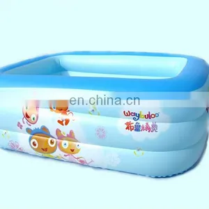 PVC Inflatable Round 3-Ring Fish Printed Baby Bath Pool thumbnail-6
