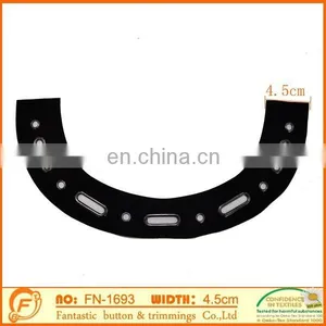 Fashion Design Black Color pu Leather Collar for Garment thumbnail-2