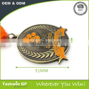New Design Custom Metal Craft , Sports Metal Medal , Custom Cycling Tour Medal Ribbons thumbnail-5