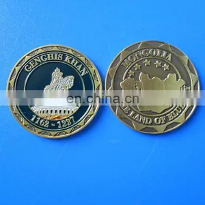 Genghis Khan Collection Metal Antique Gold Coin thumbnail-1