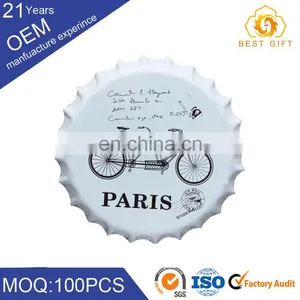 Wholesale Vintage Home Bar Decor Tin Metal Sign Beer Cap thumbnail-1