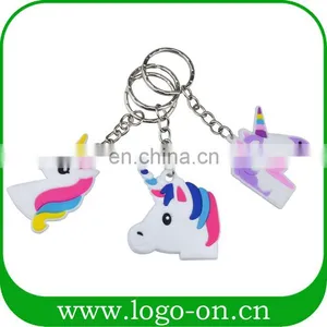 Newest Soft PVC Rubber Unicorn Keychain thumbnail-2