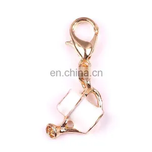 Custom Enamel Keyring With Lobster Clasps White Owl Key Chain Metal Owl Enamel Keychain for Bag thumbnail-2