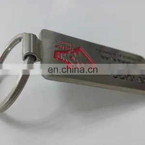 Zinc Alloy Casting Shiny Silver Plated Key Chain Customized Double Sided Key Chain With Specific Logo thumbnail-6