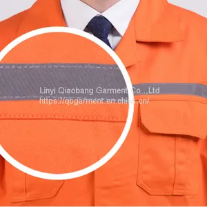 Custom High Visibility Blue Safety Working Clothes Reflective Stripe Overall Workwear Oil Field Coverall thumbnail-4