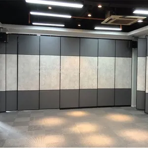 Melamine Finish Auditorium Folding Partition Walls Doors For School Hotel thumbnail-3