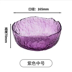 Japanese Hammer Pattern Glass Bowl for Home thumbnail-3