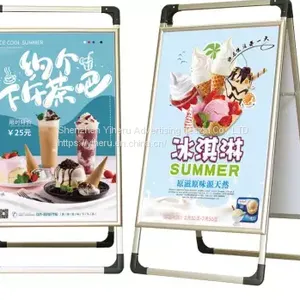 Aluminium Alloy Poster Stand Billboard Type A AD Stand Folding Display Stand thumbnail-1