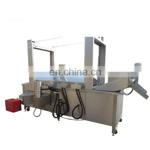 China Factory Supply Gas Heated Industrial French Fries Continuous Fryer Machine With Oil Filter Pump thumbnail-2