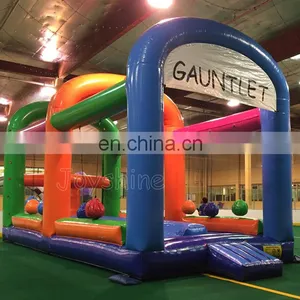 Commercial Fun Carnival Game Inflatable Gauntlet Wipeout Challenge Games Sport For Event thumbnail-4