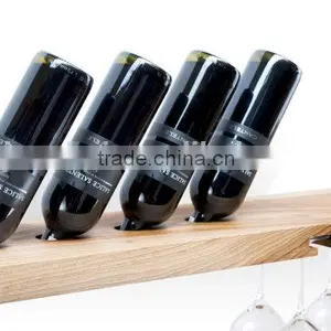 Custom Made Solid Wooden Wine Holder With Wine Glasses thumbnail-2