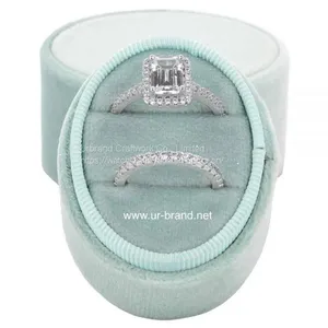 New Style Jewelry Box Custom Box Oval Velvet Ring Boxes Custom Jewelry Boxes Wholesale thumbnail-1