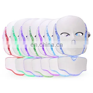 2021 New Facial Beauty Therapy 7 Colors Mask Led Neck Face Mask Led Mask thumbnail-1
