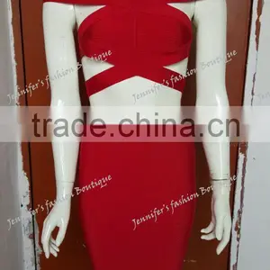 Summer Dress 2015 Summer New Women Sey Two Piece Set Red Blue Yellow Black Purple Sey Evening Party Bandage Dress Bandage Bodyco thumbnail-1