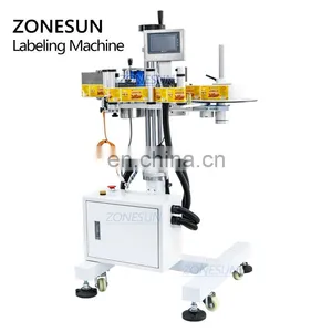 ZONESUN ZS-TB852 Water Sticker Automatic Line Side Bottle Labeling Machine For Carton Plastic Bucket Bottle thumbnail-4