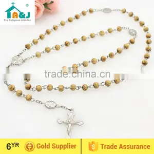Nature Wood Beads Rosary Prayer Rosary thumbnail-1