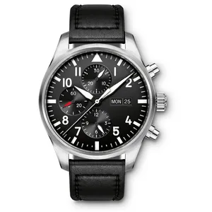 Stainless Steel Case Fashion Multi-function Watches Man Quartz Chronograph Watch thumbnail-2