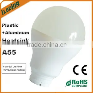 CE RoHs Plastic Aluminum Heatsink 7W 9W LED Bulbs A55 Heatsink thumbnail-1