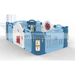 Indoor Children Portable Safety Baby Fence Kids Removable Cheap Play Yard Plastic Baby Playpens for Playground thumbnail-1