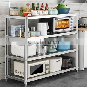 Household Kitchen Shelf Floor-standing Multi-layer Microwave Oven Storage Rack Tableware Condiment Storage Rack thumbnail-2