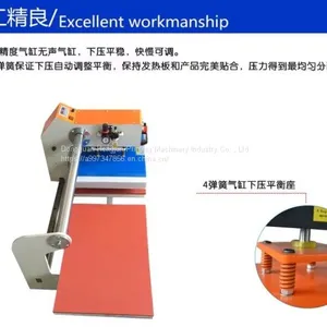 Double Position Pneumatic Hot Stamping Machine Hengjun Clothing Flat Printing Machine Pneumatic Pressing Machine Small Ironing Drill thumbnail-2