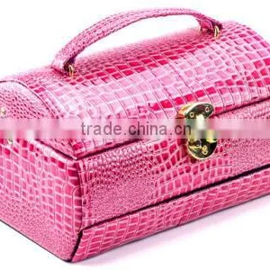 Pink Two-layer Lint Jewelry Box With Drawers,jewelry Box Making Supplies thumbnail-2