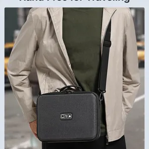 11’’ Hard Case for Mac Mini, Shockproof EVA Tech Bag, Travel Cable Organizer Bag With Shoulder Strap, Large Carrying Case thumbnail-4