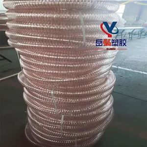 Woodworking Sawdust Vacuuming Ventilation Polyurethane HosePU Steel Wire HoseWear-resistant Telescopic Ventilation Suction Pipe thumbnail-4