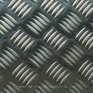 AA1060 H24 5-Bar Aluminum Chequered Plate - Lightweight & Anti-Slip Flooring for Marine & Industrial Use thumbnail-1