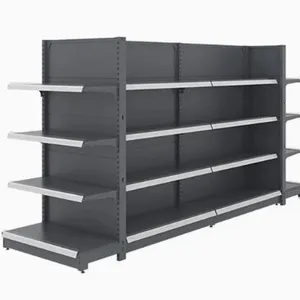 Convenience Store Design Perforated Adjustable Display Stand Shelves thumbnail-4