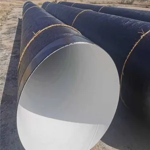 8710 Anti-corrosion Spiral Steel Pipe, Epoxy Coal Tar Pitch Anti-corrosion Steel Pipe for Buried Sewage Treatment, Three Coats of Paint and Two Layers of Cloth thumbnail-1