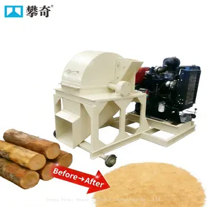 CE Approved Diesel/Electric Biomass Straw Wood Sawdust Making Machine Sawdust Log Making Machine Wood Crusher in Europe thumbnail-1