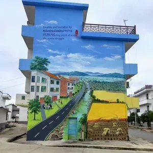 High-altitude Rope Painting in Huan County, Qingyang - Spider-man Wall Painting - Painting, Graffiti, and Hand-painted Walls on Cooling Towers, Cooling Water Towers, and Chimneys thumbnail-4