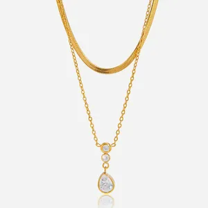 316L Hypoallergenic Stainless Steel Necklace With 18K Gold PVD Coating thumbnail-5