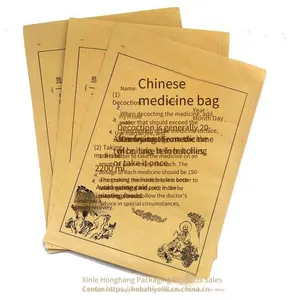 Customized Chinese Herbal Medicine Paper Bags Made of Kraft Paper, Wholesale of Square-bottomed Envelope-shaped Chinese Herbal Medicine Packaging Bags thumbnail-2