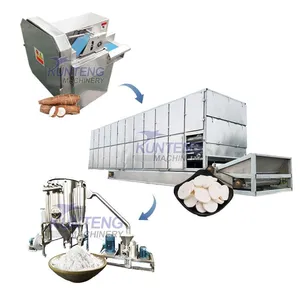 Cassava Flour Food Processing Equipment Cassava Cleaning Slicing Drying and Grinding Production Line thumbnail-1