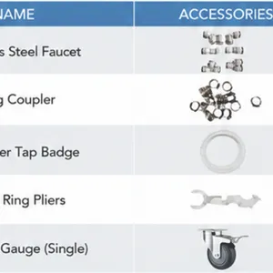6-Tap Air-Cooled Cabinet Beer Dispenser thumbnail-3