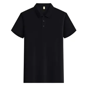 Custom Logo Wholesale Men's Summer Polo Shirt High Quality Breathable Moisture-wicking Solid Color Class Tees Club Apparel thumbnail-4