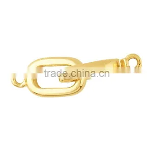 China Wholesale Lobster Clasp Jewelry Findings 14K Yellow Gold Infinity Lobster Claw Clasp thumbnail-1