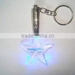 Led Glowing Star Shape Keychain,promotional Gifts Led Custom Logo Flasing Light Keychain ,2016 New Product Gifts Led Star thumbnail-2