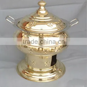 Brass Cheffing Dish, Wedding & Party Utensils, Food Serving Dish, Hot Keeping Dish, Catering Item, Hotel & Restaurant Utensils thumbnail-1
