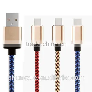New Design Colorful Nylon Braided Usb 3.1 Type-c Cable for Type c Devices thumbnail-2
