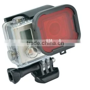 GoPro Snorkel Red Hero 3+ 4 Standard 40m Housing Filter for Blue Water thumbnail-1
