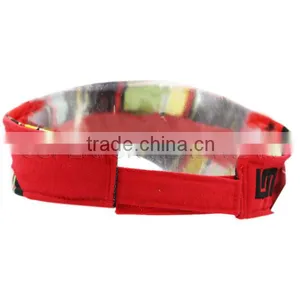 Red Embroidery Design Large Visor Cap thumbnail-4