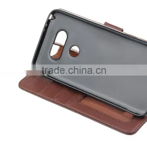 MMT Litchi Grain Wallet Leather Flip Case for LG G5 Photo Frame Holder Leather Case With Card Slot for LG G5 thumbnail-5
