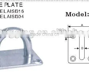 Rigging Hardware High Quality / Stainless Steel / Oblong Eye Pad thumbnail-2