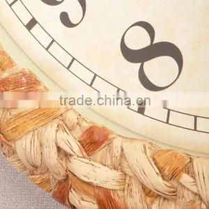 Large Garden Decorations Rattan Design Polyresin Digital Clock thumbnail-3