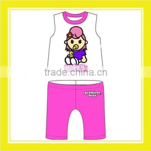 2016 Hot Sell Product Bros Baby Rinne 100% Cotton Purple For Children Two Pieces Per Set thumbnail-3