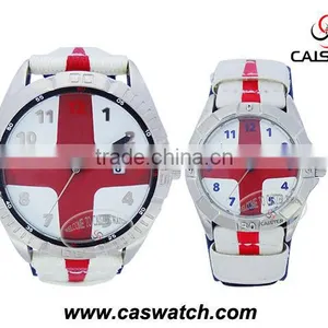 Fashion Cross Pattern Dial Fabric Strap Sport Watch for Couples thumbnail-1